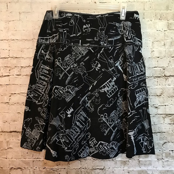 Lapis Dresses & Skirts - Lapis skirt black with a cute fun print size M